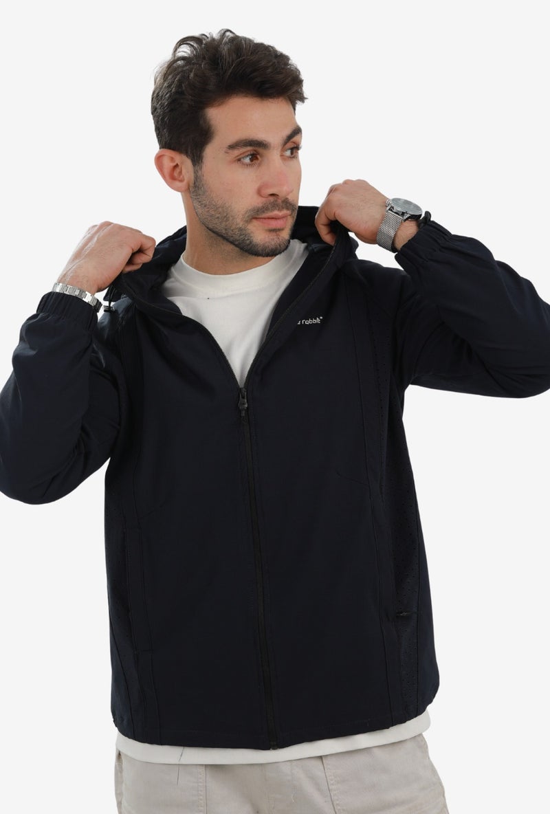 WHITE RABBIT Jacket soft with lining-Navy - Image 2
